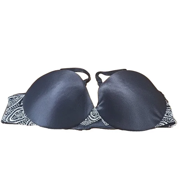 Bali Concealers Beautiful Black Lightly Lined Underwire T-Shirt Bra Size 40D - Picture 2 of 5